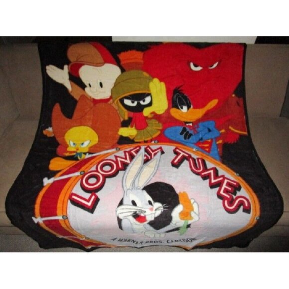 New Looney Tunes Bugs Bunny Plush Fleece Throw GIFT Blanket Cartoon Daffy Tweety - Picture 2 of 4